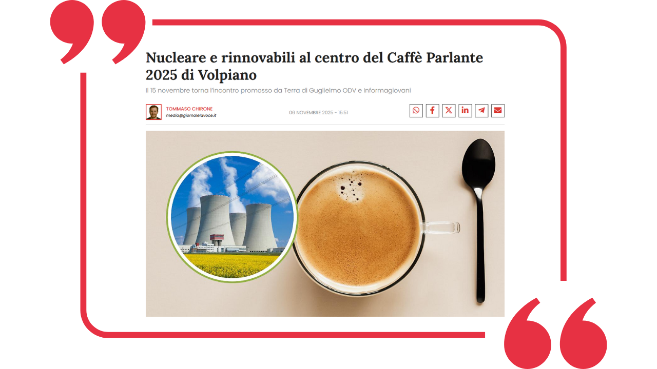 Nucleare e rinnovabili al centro del Caffè Parlante 2025 di Volpiano