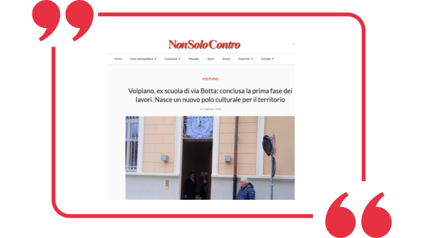Volpiano, ex scuola di via Botta: conclusa la prima fase dei lavori. Nasce un nuovo polo culturale per il territorio