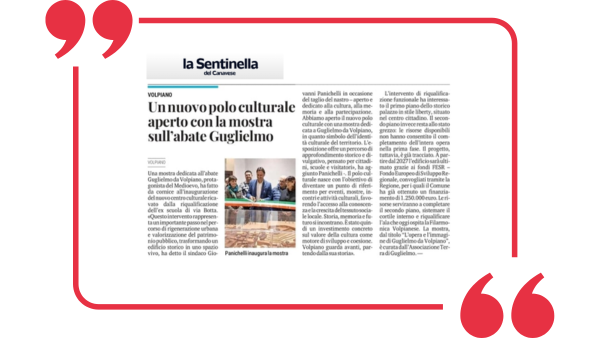 Un nuovo polo culturale aperto con la mostra sull’abate Guglielmo