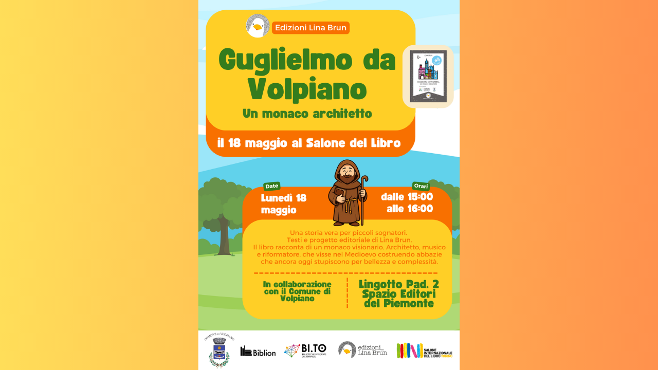 “Guglielmo da Volpiano. Un monaco architetto” al Salone Internazionale del Libro di Torino 2026